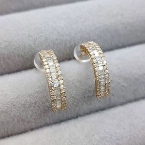 Half eternity diamond earrings